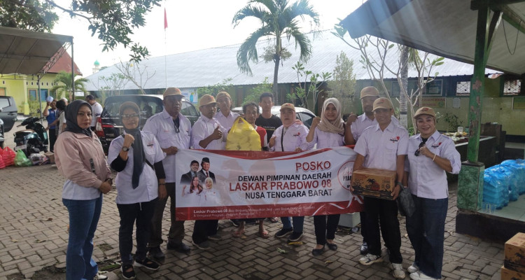 Laskar Prabowo 08: Bantu 500 Lebih Warga Terdampak Banjir di Mataram